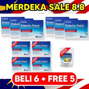 PAKEJ PROMO MERDEKA 9.9 (6 KOTAK GLUVERA FREE 4 KOTAK GLUVERA + FREE 1 POUCH GLUVERA TEA)